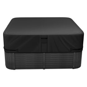 Outdoor Hot Tub Cover, 90 x 90 x 20 Inch Weatherproof and Waterproof Hot Tub Cover Protector, 600D Heavy Duty Oxford Fabric and 950N Tearing Stre