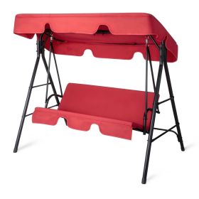 68*43*60 inch Red KD style with cushion canopy Iron Oxford cloth 250kg Iron swing set