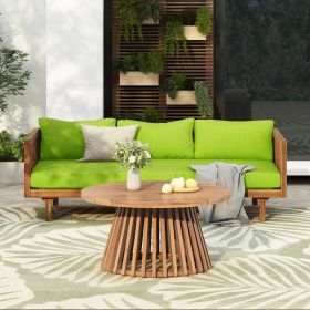 PATIO FURNITRE SETS : CLAREMONT 3 SEATER DAYBED + ACACIA WOOD TABLE