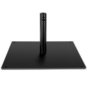 25 Inch Square Patio Umbrella Base 42 LBS Weighted (Color: Black)