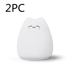 Silicone Touch Sensor LED Night Light For Children Baby Kids (Option: Smart cat 2PC)